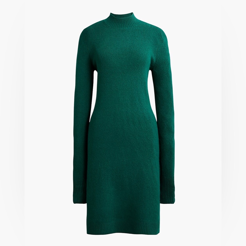 Mock neck sweater dress